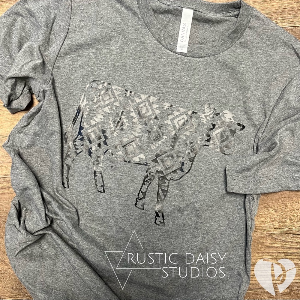Aztec printed cow